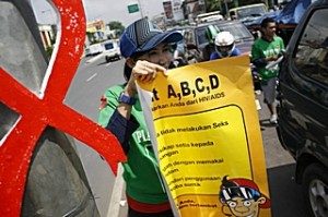 Kampanye pencegahan HIV dan AIDS.| Warta Kota/Ichwan Chasani
