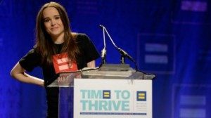 Ellen Page mengatakan "Saya berada di sini, karena saya gay."