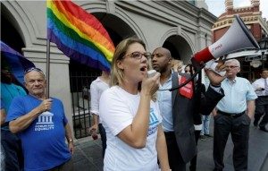 Ilustrasi -- Demo pernikahan sejenis di Amerika -- AP