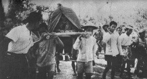 Jenderal Soedirman ditandu ketika bergerilya.