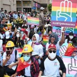 Kelompok LGBT dan Etnis Turun ke Jalan untuk Memprotes Junta Militer Myanmar